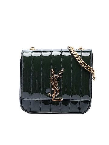 Saint Laurent Small Patent Monogram Vicky Chain Bag (view 1)