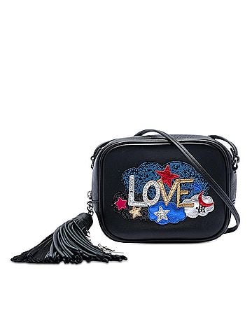 Saint Laurent Mini Embroidered Nappa Love Blogger Camera Bag (view 1)