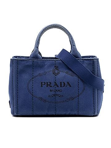 Prada Small Canvas Canapa Logo Satchel (view 1)