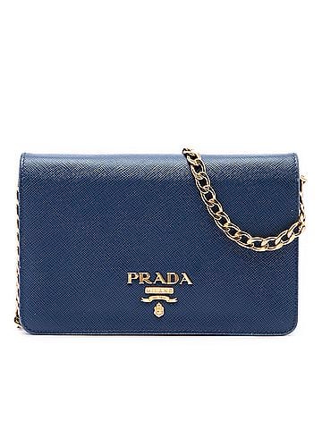 Prada Saffiano Lux Wallet on Chain (view 1)