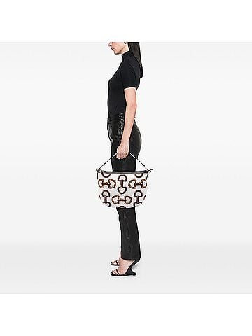 Gucci Printed Canvas Horsebit Hobo (view 2)