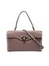 Valentino 100% Leather Pink Small Leather Rockstud Single Handle Flap One size - photo 1