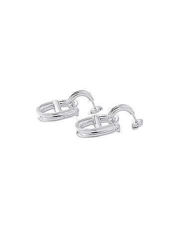 Hermès Hermes Earrings Chaine d'Ancre Reponse SV925 Silver HERMES (view 2)