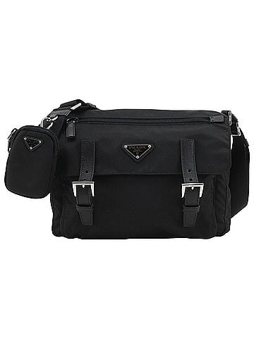 Prada Prada Messenger Bag Shoulder 1BD953 Nylon NERO Black A5 Belt Buckle bag Unisex (view 1)