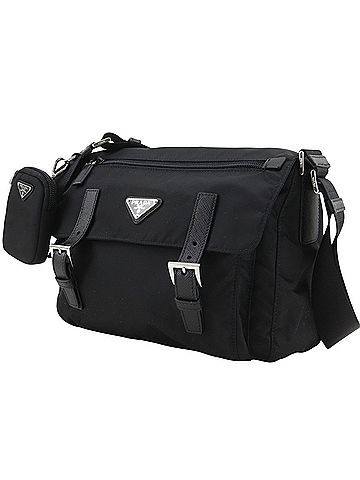 Prada Prada Messenger Bag Shoulder 1BD953 Nylon NERO Black A5 Belt Buckle bag Unisex (view 2)