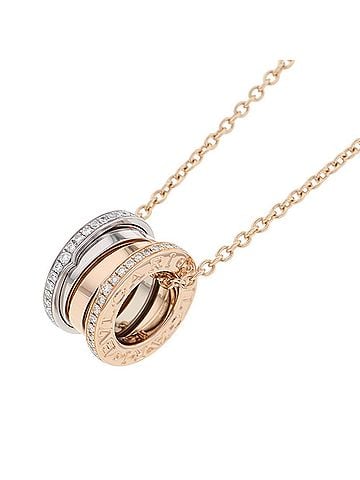 Bvlgari BVLGARI B-zero1 Perfect Mistake Diamond Necklace, 18KPG (Pink Gold) & 18KWG (White (view 1)