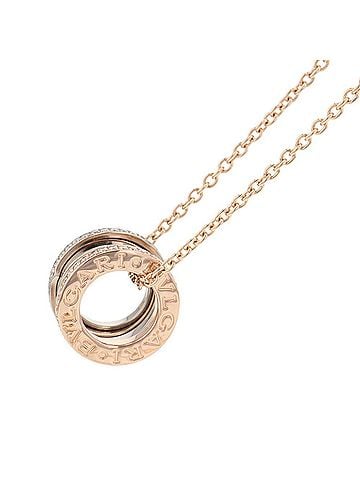 Bvlgari BVLGARI B-zero1 Perfect Mistake Diamond Necklace, 18KPG (Pink Gold) & 18KWG (White (view 2)