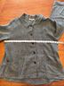 Flax 100% Linen Silver Green Long Sleeve Button-Down Shirt Size L - photo 8