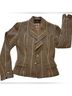 Ralph Lauren 100% Wool 100% Viscose Houndstooth Plaid Brown Gray Blazer Size 8 - photo 6