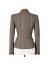 Ralph Lauren 100% Wool 100% Viscose Houndstooth Plaid Brown Gray Blazer Size 8 - photo 2