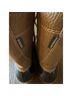 Jambu 100% Faux Fur Brown Blue Rain Boots Size 7 - photo 5