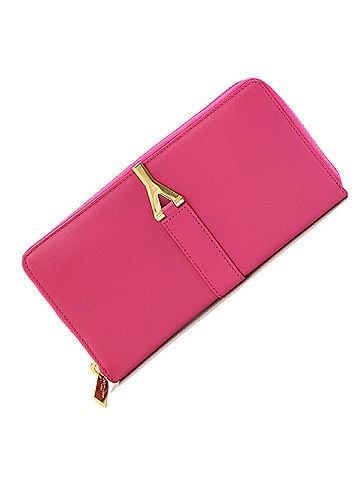 Saint Laurent Saint Laurent Round Zip Long Wallet Y Line 314991 Pink Leather LIGNE Women's SAINT LAURENT (view 1)