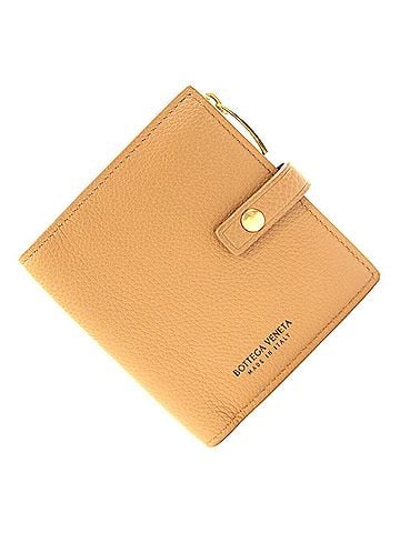 Bottega Veneta Bottega Veneta Bi-fold Wallet 600270 Brown Leather Compact Mini for Women BOTTEGA VENETA (view 1)