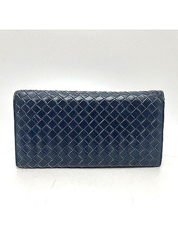 Bottega Veneta BOTTEGA VENETA 156819 Intrecciato Long Wallet, Bi-fold Leather, Men's, Blue (view 2)