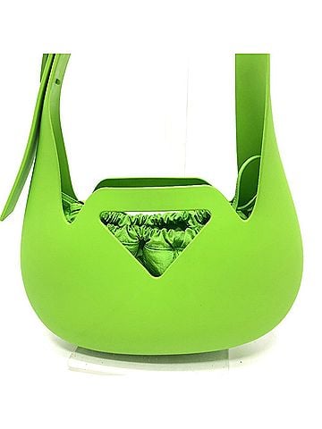 Bottega Veneta BOTTEGA VENETA 696920 Punch Bag, Shoulder Rubber, Women's, Green (view 2)