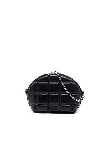 Bottega Veneta Mini Padded Nappa Half Moon Chain Crossbody (view 1)