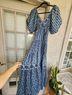 Omika 100% Modal Print Blue Casual Dress Size XS - photo 9
