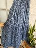 Omika 100% Modal Print Blue Casual Dress Size XS - photo 7
