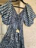 Omika 100% Modal Print Blue Casual Dress Size XS - photo 6