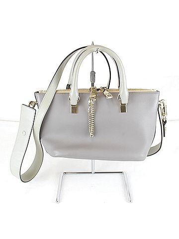 Chloé Chloé Chloe handbag, leather, gray, women's. (view 1)