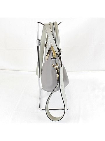 Chloé Chloé Chloe handbag, leather, gray, women's. (view 2)