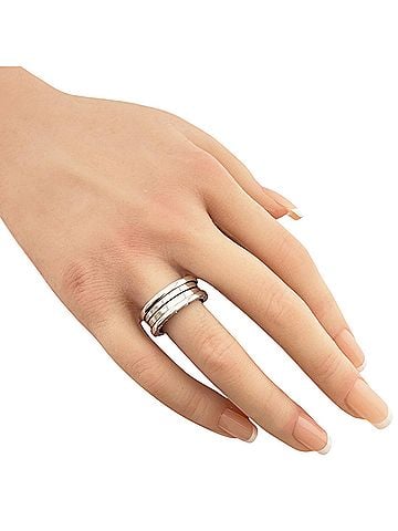 Bvlgari Bulgari BZ3 Ring, 1, 18K White Gold, Women's BVLGARI (view 2)