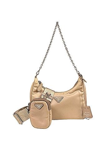 Prada Prada Re-Edition 2005 Shoulder Bag, Nylon 1BH204 Beige, Women's, PRADA 2-way (view 1)