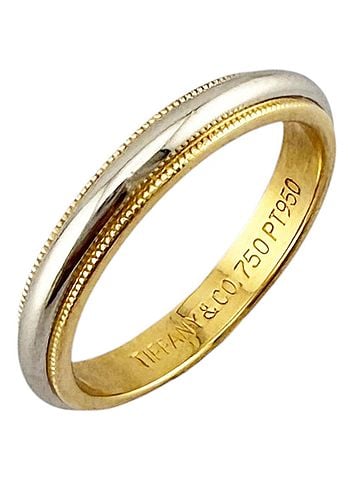Tiffany & Co. Tiffany & Co. Milgrain Ring, Platinum 950, Women's Ring. (view 1)