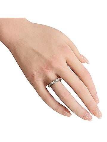 Tiffany & Co. Tiffany & Co. Flat Band Ring, Platinum 950 with Diamond, Women's Ring. (view 2)