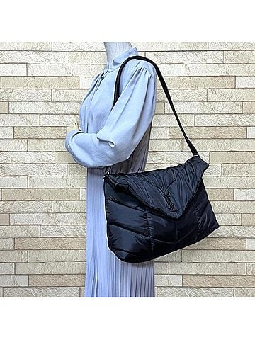Saint Laurent Saint Laurent Loulou Puffer Shoulder Bag, Nylon 733630, Black, Men's and Women's, SAINT LAURENT (view 2)