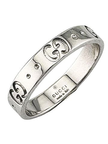 Gucci Gucci Icon Ring, 1, 18K White Gold, Women's GUCCI (view 1)