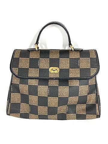 Fendi FENDI Vintage Pecan Logo Bag Tote Handbag Leather Men's Women's Brown (view 1)