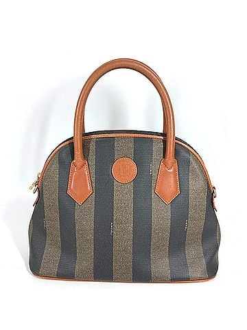 Fendi FENDI Vintage Pecan Tote Bag Handbag Leather Women's Khaki (view 1)