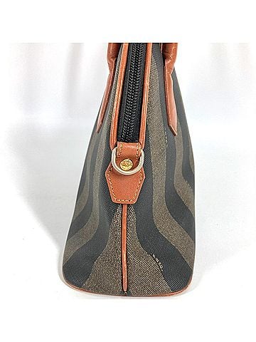 Fendi FENDI Vintage Pecan Tote Bag Handbag Leather Women's Khaki (view 2)