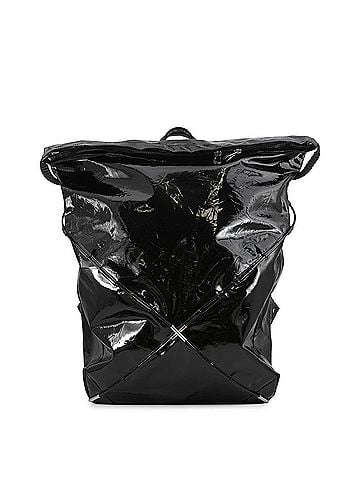 Bottega Veneta Bottega Veneta Tent Backpack Patent Leather 691386 BOTTEGA VENETA Black Handbag Men's (view 1)