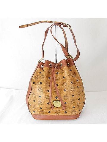 MCM MCM Visetos style shoulder bag, leather, brown, women's. (view 1)