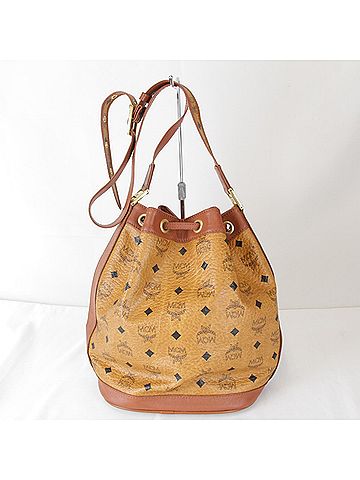 MCM MCM Visetos style shoulder bag, leather, brown, women's. (view 2)