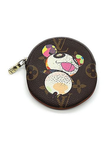 Louis Vuitton LOUIS VUITTON Louis Vuitton Portemonnaie Long M61928 Coin Case Petit Panda Takashi Murakami Superflat Monogram Canvas Brown Women's Men's (view 1)