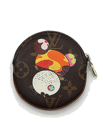 Louis Vuitton LOUIS VUITTON Louis Vuitton Portemonnaie Long M61928 Coin Case Petit Panda Takashi Murakami Superflat Monogram Canvas Brown Women's Men's (view 2)