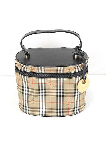 Burberry BURBERRY Vanity Bag, Canvas, Beige, Women's (view 1)