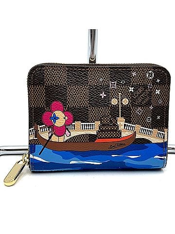 Louis Vuitton LOUIS VUITTON N60258 Zippy Coin Purse Vivienne Damier Ebene Women's Men's (view 1)