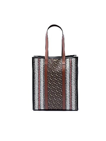 Burberry TB Monogram E-Canvas Stripe Vertical Tote (view 1)