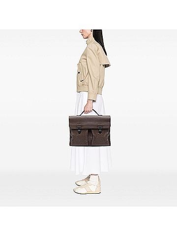 Bottega Veneta Intrecciato Trimmed Nappa Business Bag (view 2)