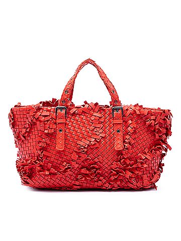 Bottega Veneta Nappa Intrecciato Patchwork Lido Fringe Tote (view 1)