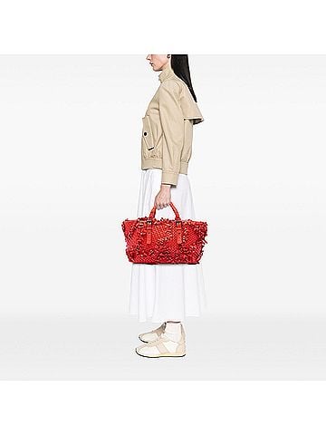 Bottega Veneta Nappa Intrecciato Patchwork Lido Fringe Tote (view 2)