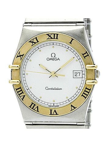Omega OMEGA Constellation 18K Gold Steel Quartz Mens Watch 396.1070 Polished (view 1)