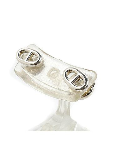Hermès HERMES Sterling Silver 925 Chaine d'Ancre Farandole TPM Earrings 1.9g Women's (view 2)