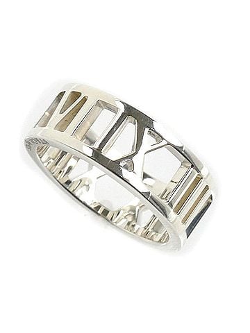 Tiffany & Co. TIFFANY&Co. Tiffany & Co. Sterling Silver 925 Atlas Open Ring (3.4g) Women's (view 1)