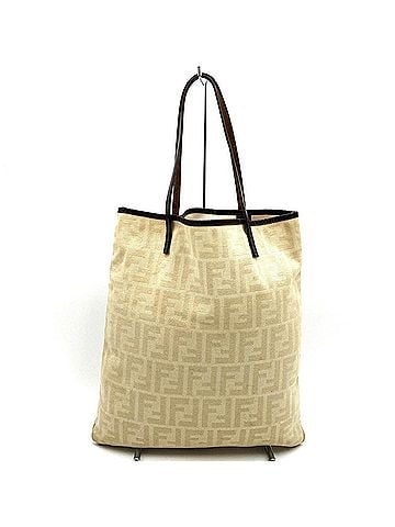 Fendi FENDI 86160440002 Zucca Tote Bag, Canvas/Leather, Beige/Ivory, Women's (view 1)