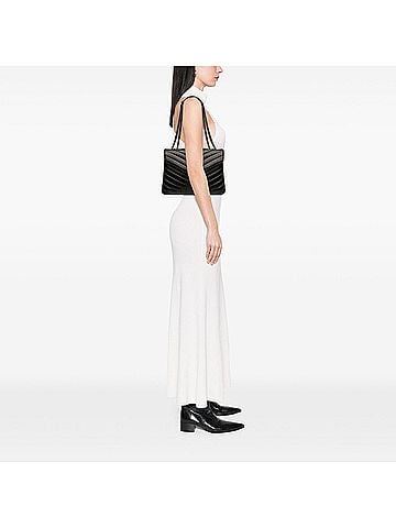 Saint Laurent Medium Matelasse Calfskin Monogram Monochrome LouLou Shoulder Bag (view 2)